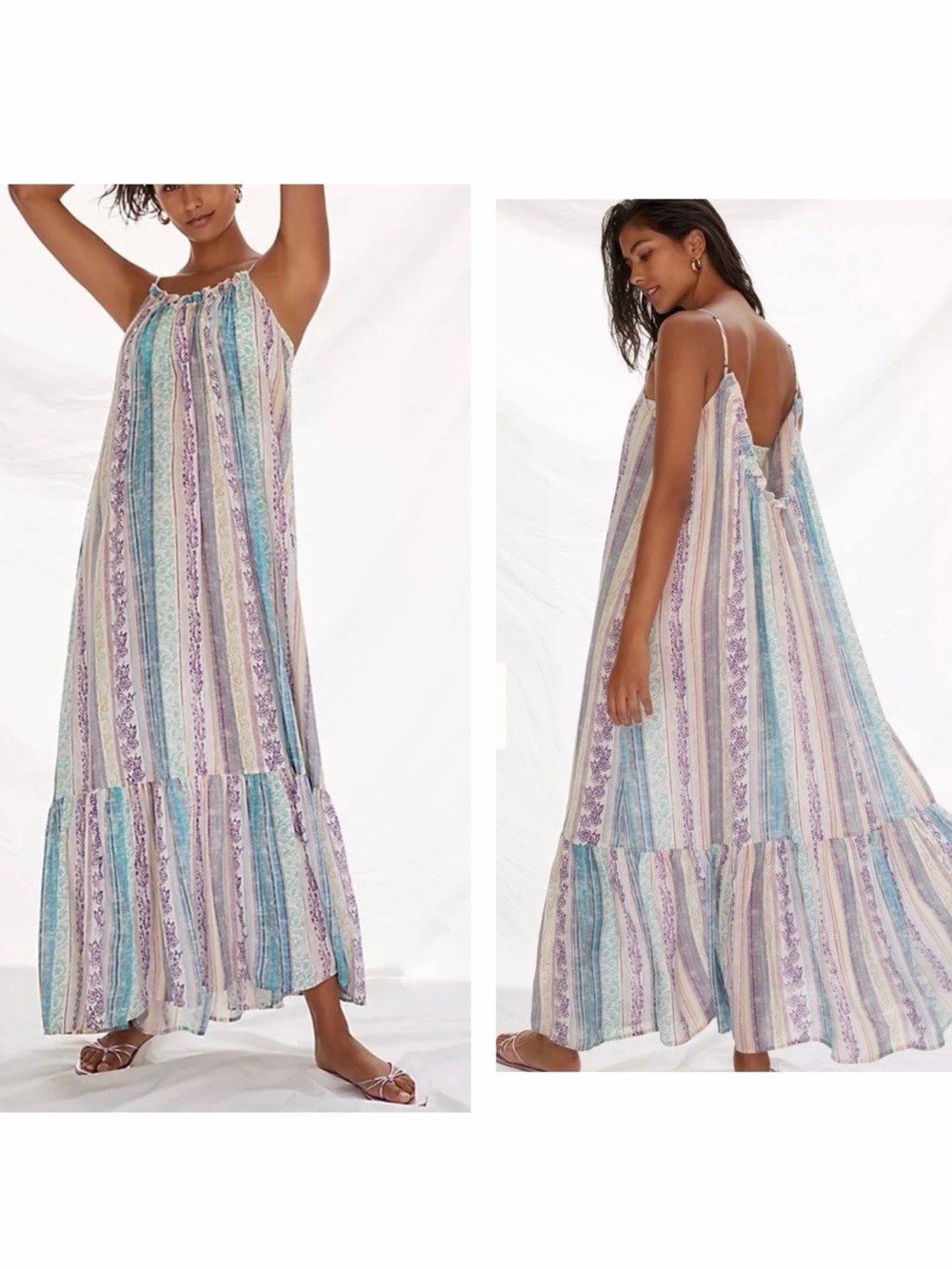 Anthropologie Malika Striped Maxi Dress SZ S